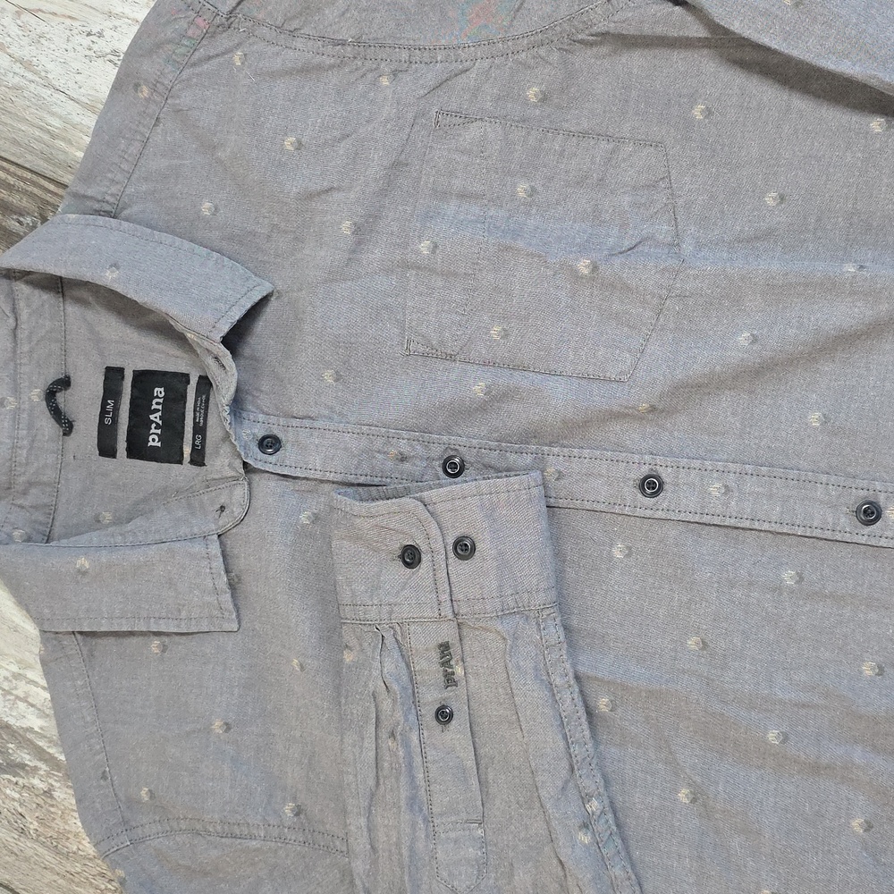 prAna | Lewisville Long Sleeve Button Down Slim Fit Shirt, 100% Organic Cotton
